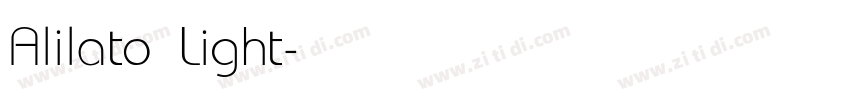 Alilato Light字体转换